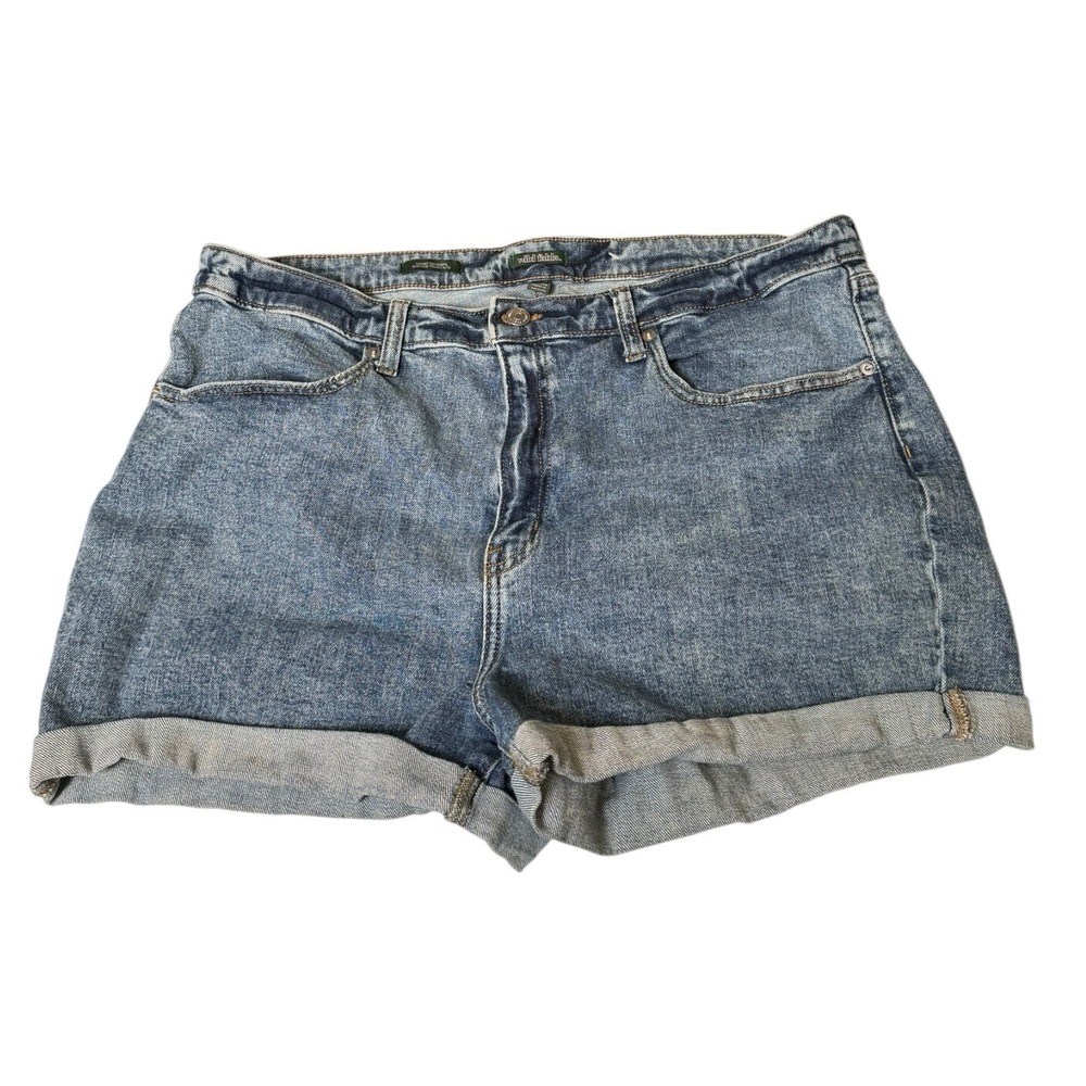 Wild Fable Shorts Womens 16 Blue High Rise Rolled Cuff Denim 449